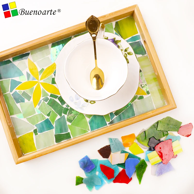 200g Stained Glass Scraps DIY Craft Tiffany Glass，Mosaic Hobbies, DIY Material Supplier，Glass Fragments