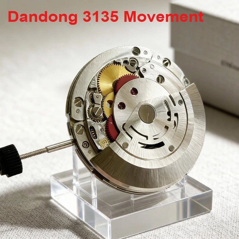 Dandong Super 3135 automatic mechanical movement blue balance wheel watch movement VS 3135 clean factory