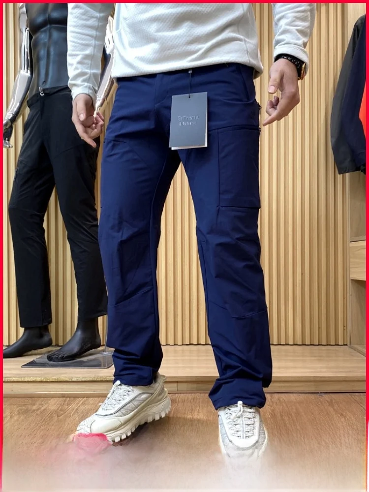 

Men's Outdoor Casual Pants Straight Leg Fit Spring Autumn Nylon Micro Stretch Windproof Water Resistant Casual Trousers