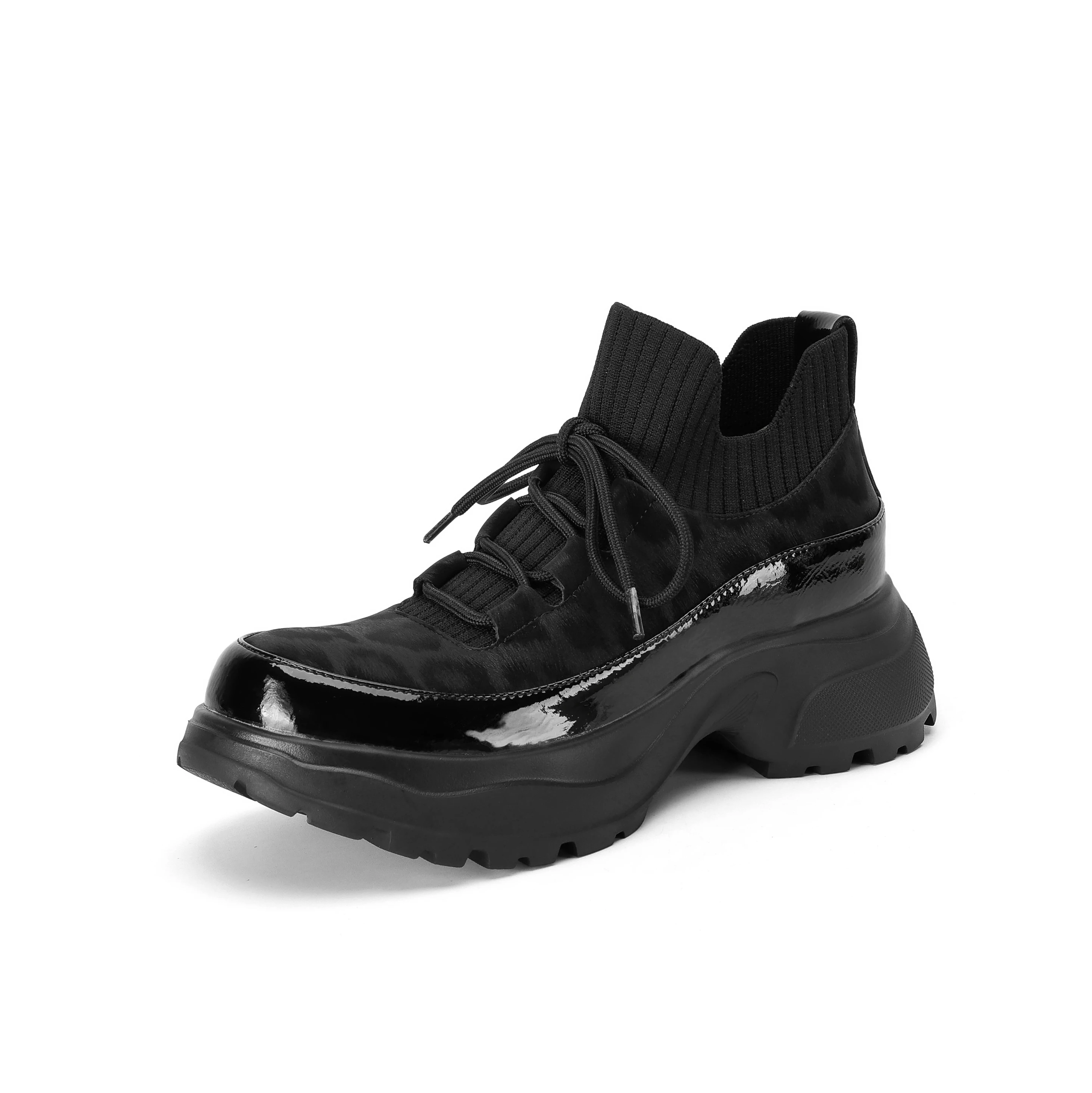 Genuine Leather  Woman Flat Platform Sneakers Womans Casual Shoes Chunky winter Sneaker Loafers Trainers Zapatos Mujer