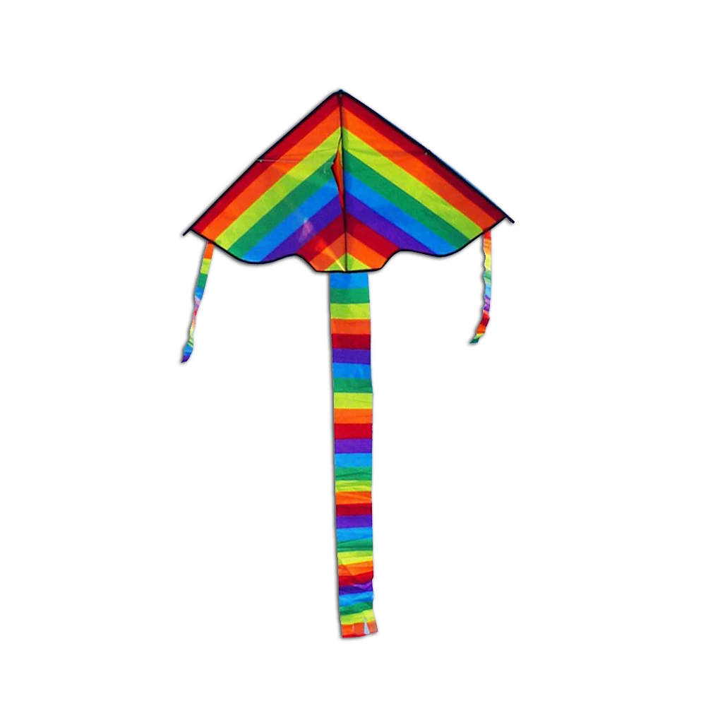 Cartoon Rainbow Kite Coda lunga Portatile Beach Park Prato Party Decorazioni colorate Aquiloni Giocattolo sportivo all\'aria aperta per adulti Tipo3