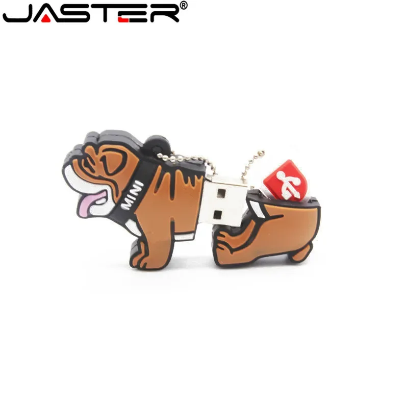 JASTER-Clé USB 2.0 en forme de mini bouledogue, support à mémoire de 4 Go/8 Go/16 Go/32 Go/64 Go