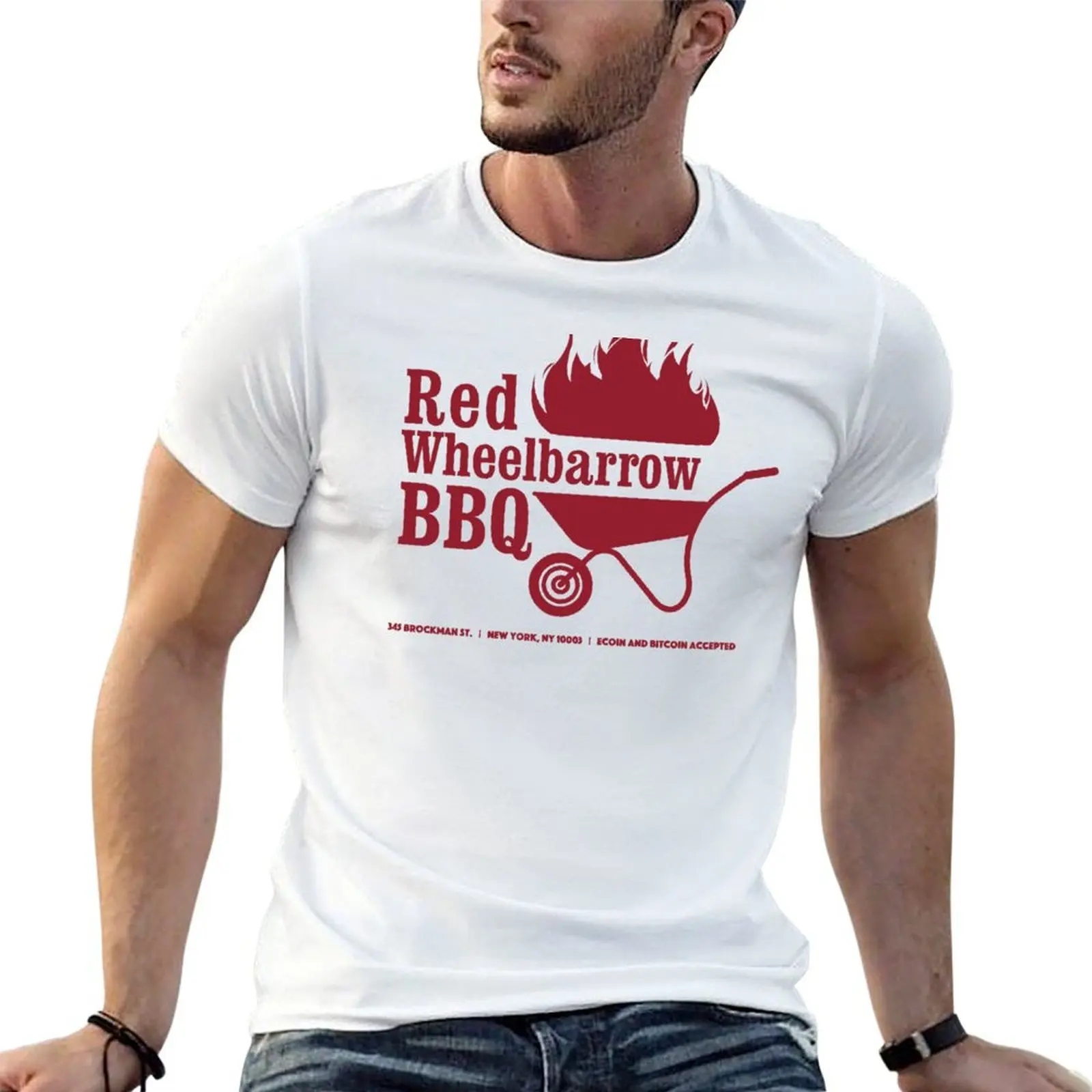 Red Wheelbarrow BBQ T-Shirt boys animal print new edition Men's clothing