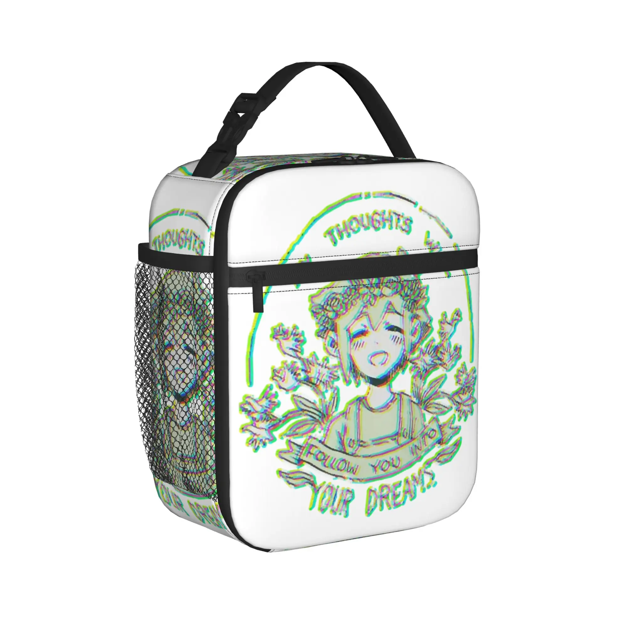 Omori My Thoughts Will  Basil Thermal Insulated Lunch Bags for Work  Portable Food Bag Container Cooler Thermal Lunch Box