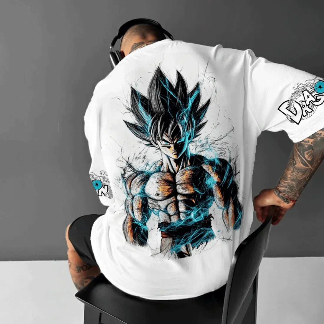2025 Capsule Corp. Merch officiel - T-shirt en coton Dragon Ball avec style de rue Y2K pour les vrais fans d'anime