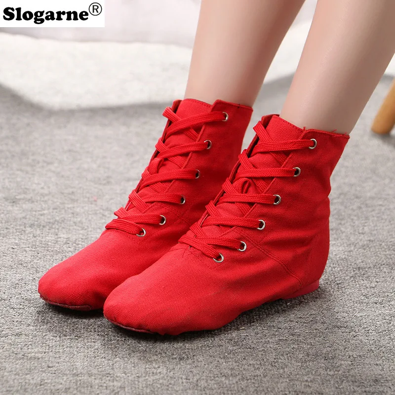 ใหม่ High Top รองเท้าบัลเล่ต์เด็กโมเดิร์นรองเท้าเต้นรําแจ๊สผู้หญิงในร่มโยคะการฝึกอบรมรองเท้าบัลเล่ต์เต้นรํารองเท้าเวทีรองเท้า