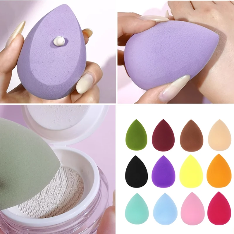 Wielokolorowa opcjonalna gąbka do makijażu Blender Beauty Egg Ultra-Miękki podkład kosmetyczny Nie jedz proszku Narzędzia w kształcie tykwy