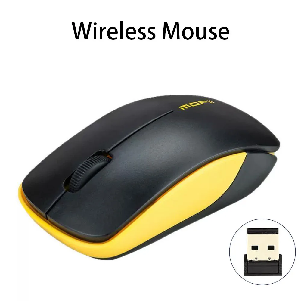 Pink Wireless Mouse Double Patchwork Colour Wireless Mouse USB Laptop Portable Office Mouse Ideal For Girl Desktop Business
