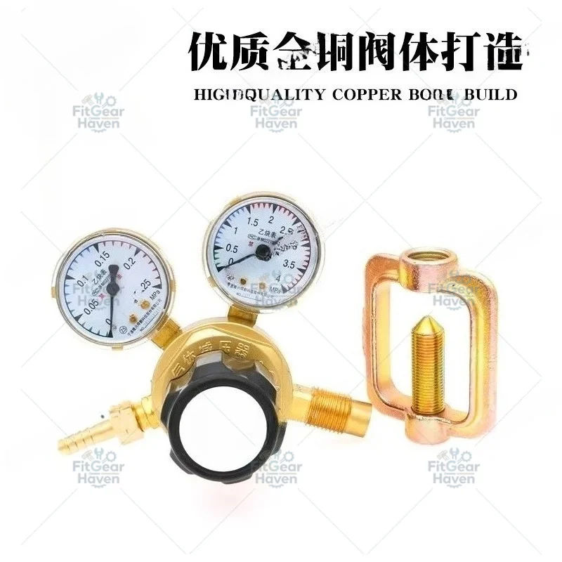 Oxygen Gauge Acetylene/Propane Gauge Pressure Reducer M60/861 All-Copper Body Pressure Reducing Valve 862 Gas Pressure Gauge