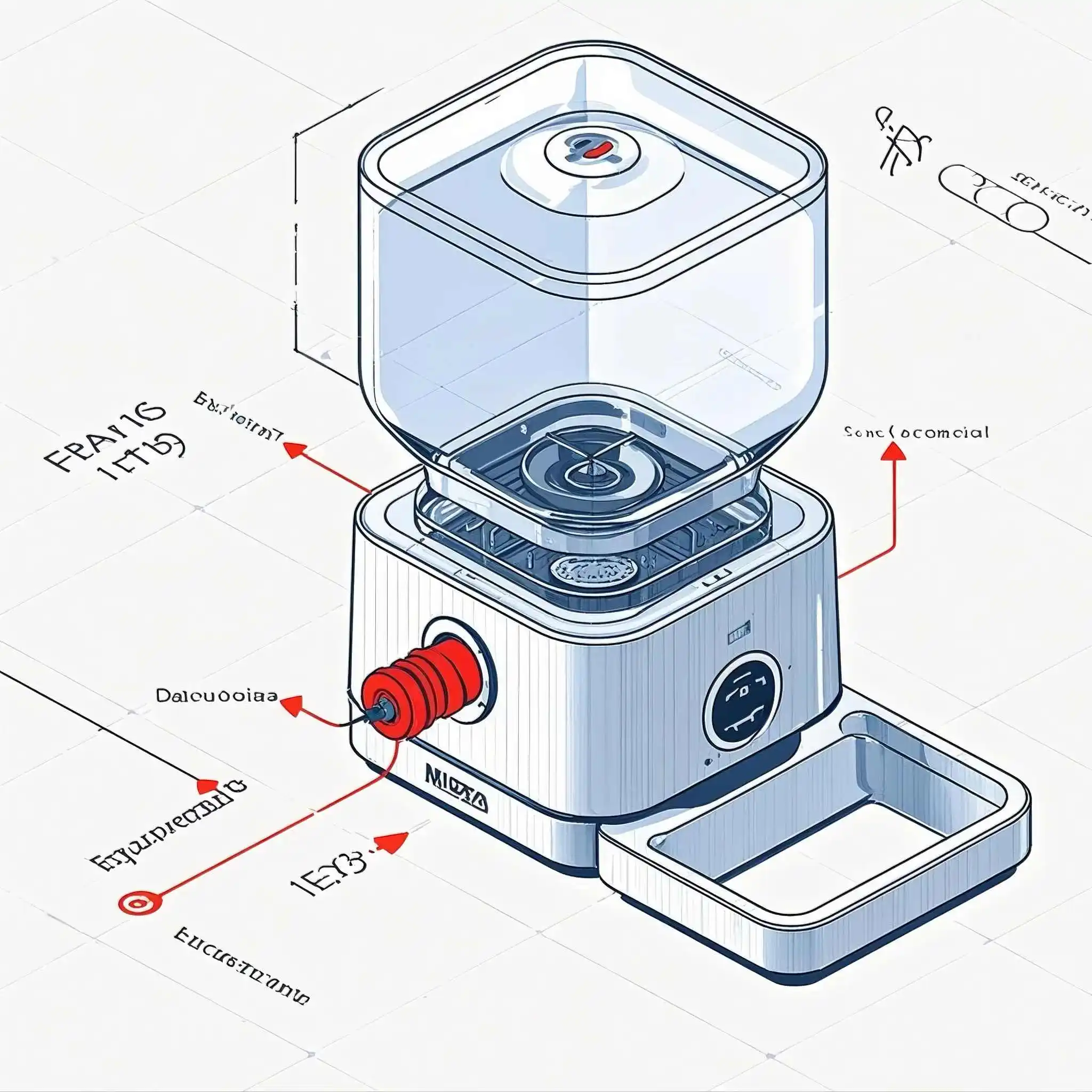 

Smart Automatic Cat And Dog Feeder With Dry Food Dispenser Timed Quantitative APP Control Unique Product Design