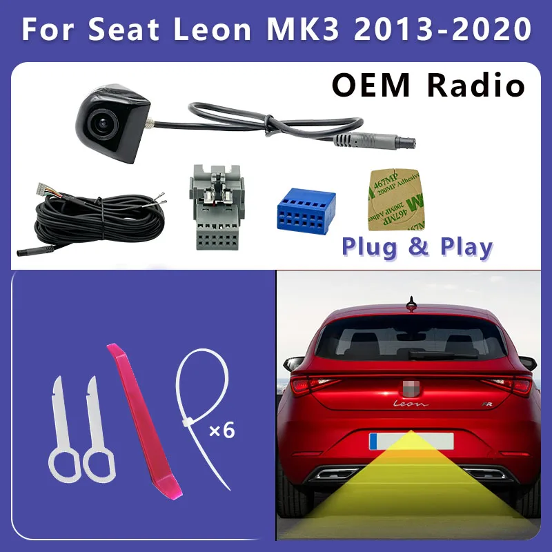 iTOPCAM Tylna kamera cofania Canbus do Seat Leon MK3 5F FR LE 2013 2014 2015 2016 2017 2018 2019 2020 OEM Radio Plug and play