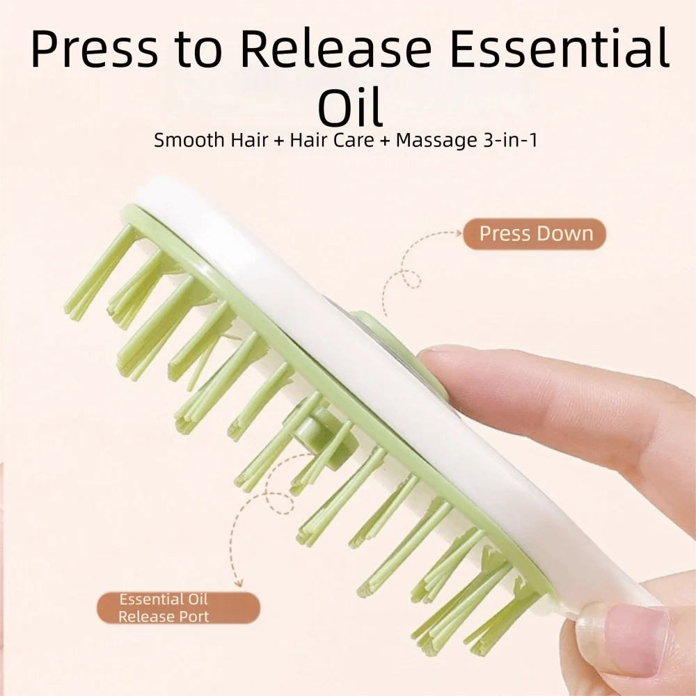 Fluffy Hair Multi-Function Massage Comb Scalp Nourish Anti-Static Massage Guide Liquid Comb Anti-Frizz Air Cushion Comb Daily