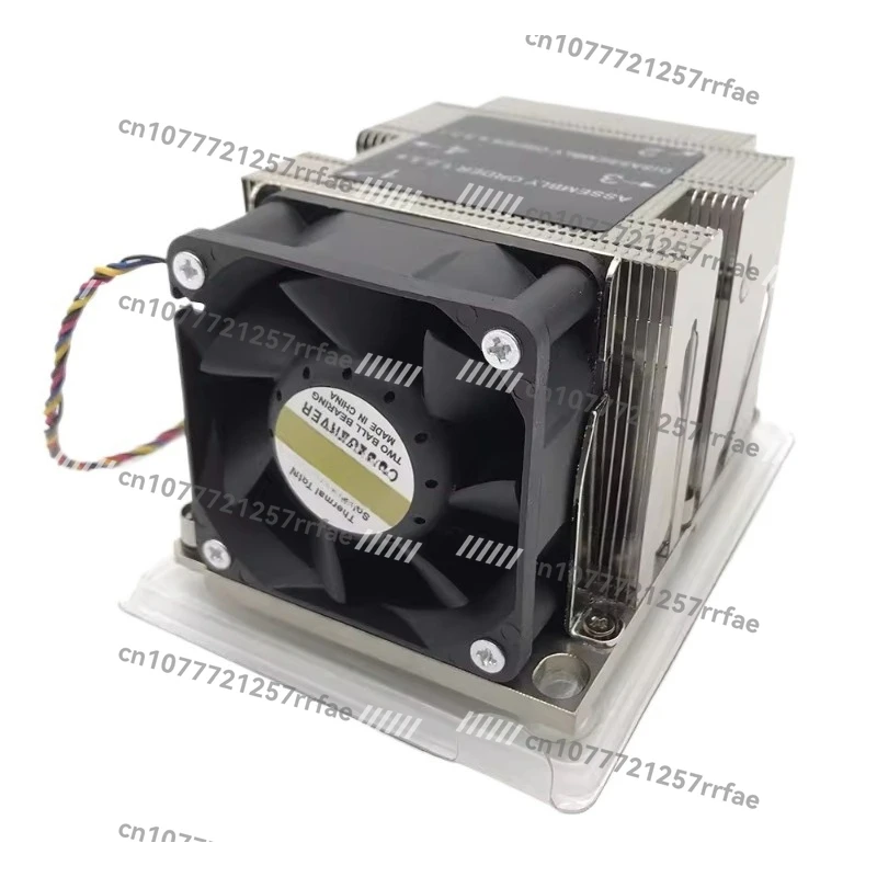 

LGA3647 main board 2U heat pipe rectangular server radiator double ball temperature control fan new
