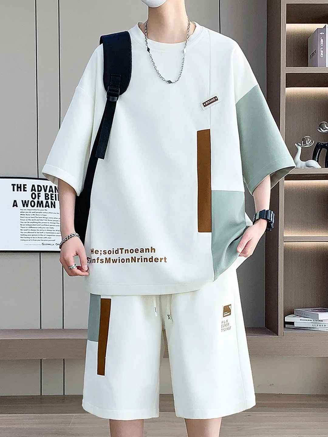 set-estivo-in-seta-ghiacciata-per-ragazzi-t-shirt-e-pantaloncini-abbigliamento-sportivo-casual-a-maniche-corte-set-cinque-pezzi-in-fibra-di-poliestere-100