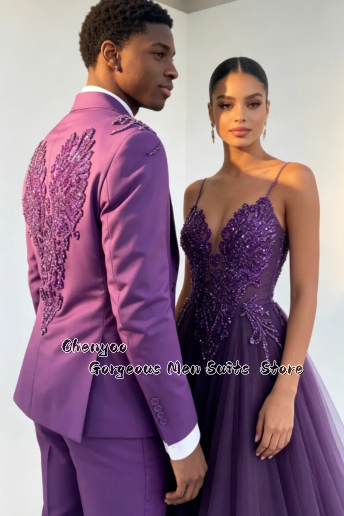 Elegant Rhinestone Beaded Men Suits Customized Groom Wedding Party Tuxedos High End Male Prom Blazers 3Pcs Sets ropa hombre