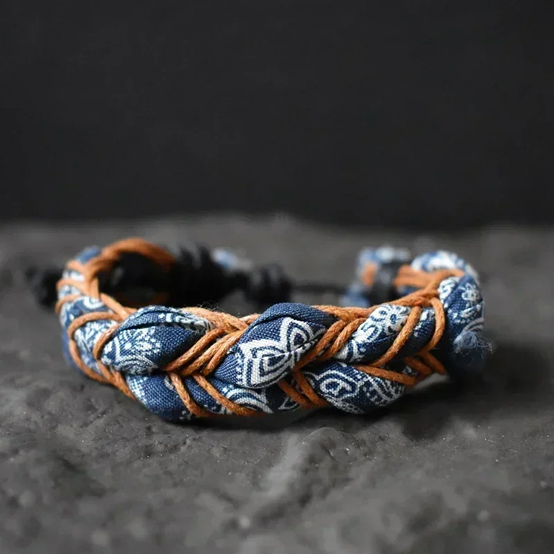 Multicolor Vintage Ethnic Pattern Rope Woven Bracelets for Women Men Braided Pulsera Male Femme Homme Gift Wholesale Jewelry