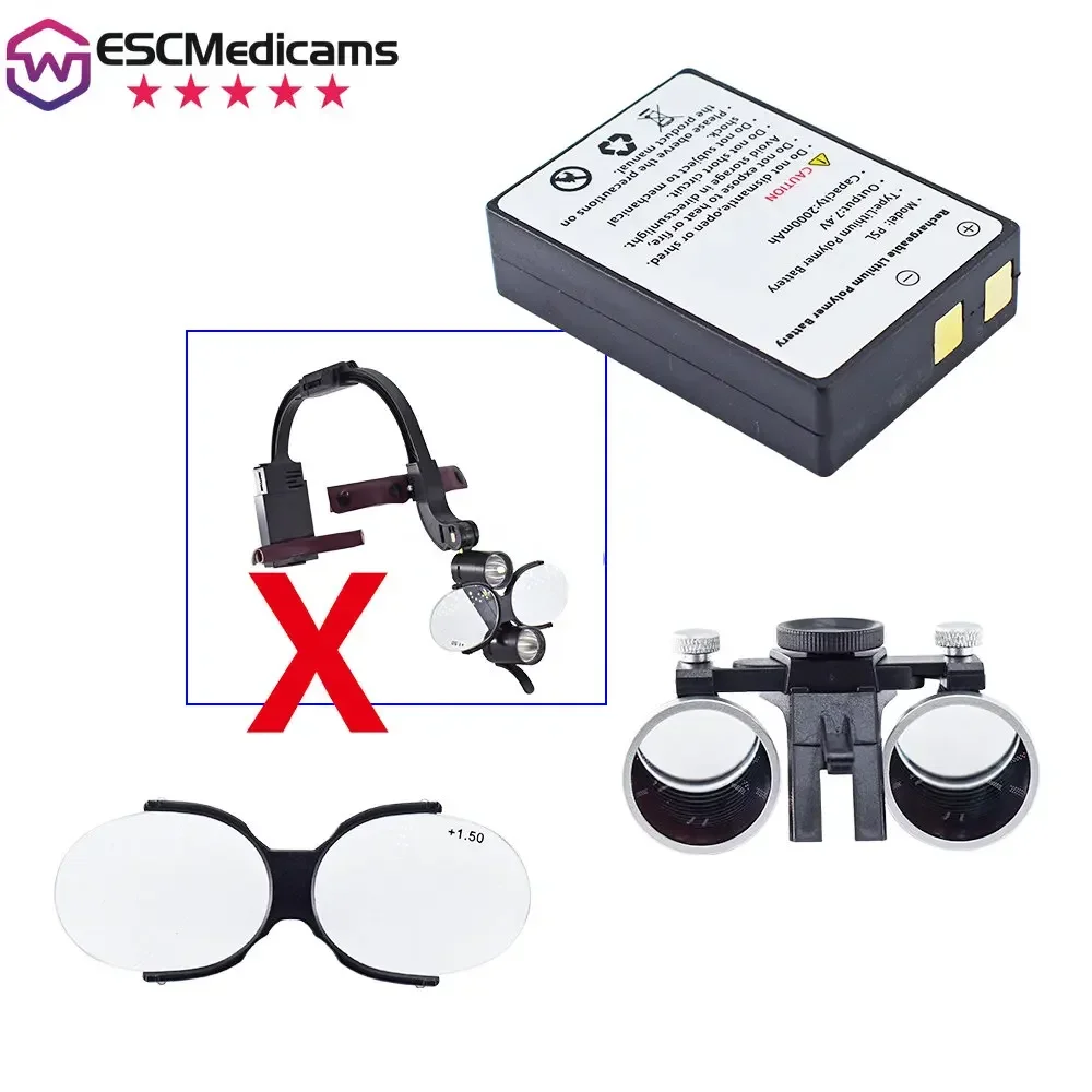 Dental Accessories Spare Parts Lithlum Battery Spare Parts for Dental LED Headlight Binocular Loupes Surgical Dentistry Magnifie