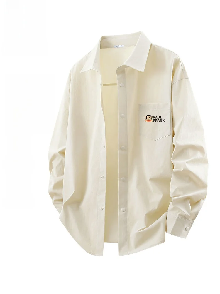 

Summer 2026 Men's Business Casual Ice Silk Long Sleeve Sun Protection Shirt Loose Fit Printed Shirt Thin Model