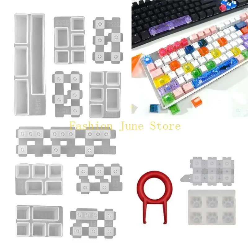 N5KA for Cherry MX Mechanical Gaming Keyboard Epoxy Resin Mold Computer Gamer Pet Paw Keycaps Silicone Molds