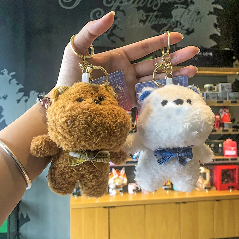 

cute delicate fat bear cat decorate doll pendant funny keychain soft exquisite birthday christmase fashion couple gift