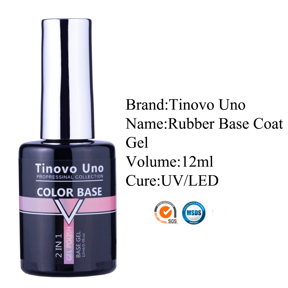 Tinovo Uno Kleur Basis Gel Nagellak 12 ml Semi Permanente Vernis UV Zomer Rubberen Basisjas Gel Vernis manicure Art Accessoires