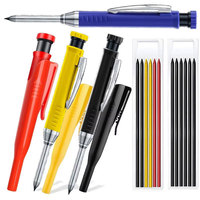 Mechanical Woodworking Pencil With Cap And 2.8mm Lead Solid Deep Hole Woodworking Mechanical Pencil Marker For Architects