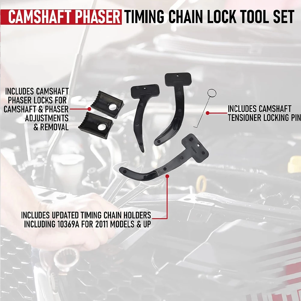 6PCS Camshaft Phaser Timing Chain Lock Tool Set Replaces 10200A Timing Special Tools Compatible with Dodge Chrysler Jeep