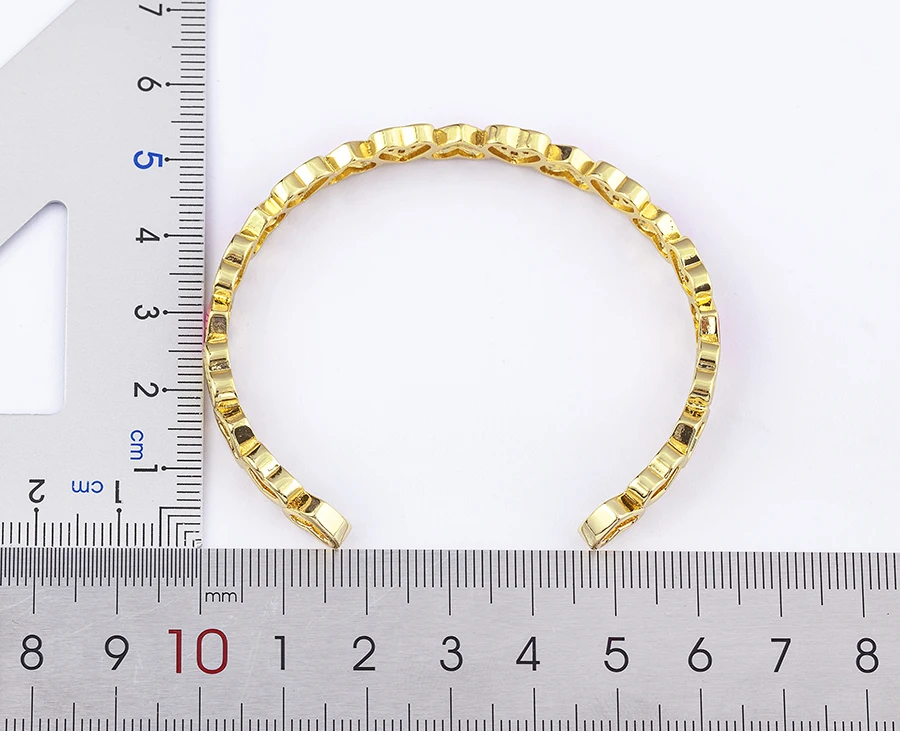 Nidin Trendy 5 Farben Geöffnete Armbänder für Frauen Gold Überzogene Herz Romantische Liebe Schmuck Zubehör Emaille Verstellbare Armband Geschenk – Detail 2