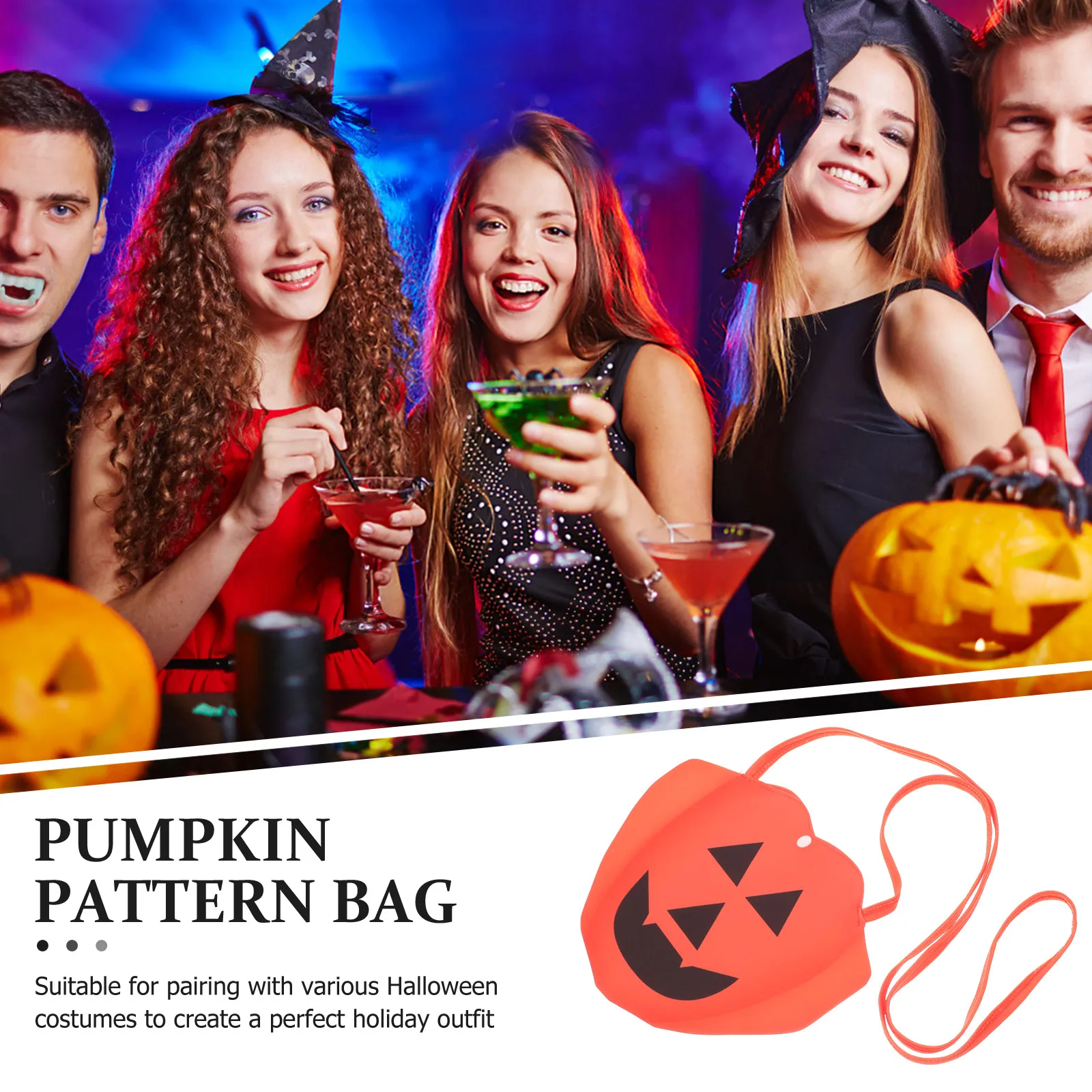 

Halloween Pumpkin Hanging Bags Treat Party Supplies Gift Wrapping Pouches Polyester Travel Luggage Spooky Design Trick Treat