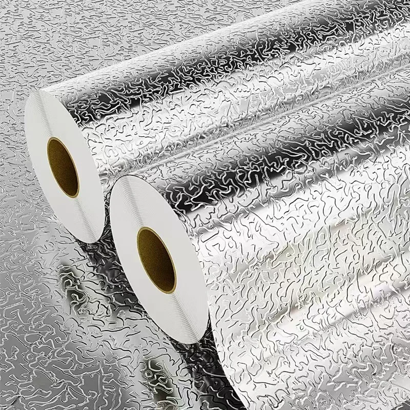 

Kitchen Oil-proof Self Adhesive Stickers Anti Fouling High Temperature Waterproof Aluminum Foil Wallpaper Cabinet Contact Papers