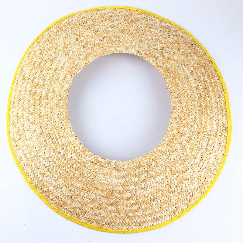 Safety Helmet Visor Construction Site Sun Visor Large Visor Straw Hat Sun Visor Breathable Topless Wheat Straw Construction Hat