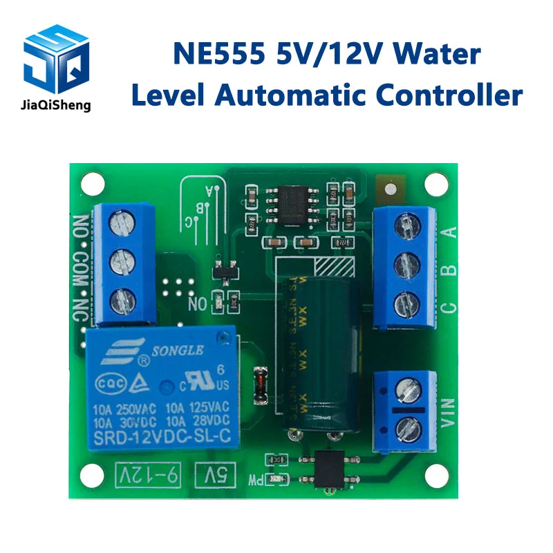 NE555 5V/12V automatyczny regulator poziomu wody czujnik cieczy przełącznik zaworu elektromagnetycznego pompka do silnika automatycznej tablicy