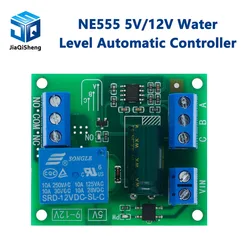 NE555 5V/12V automatyczny regulator poziomu wody czujnik cieczy przełącznik zaworu elektromagnetycznego pompka do silnika automatycznej tablicy przekaźnik sterujący