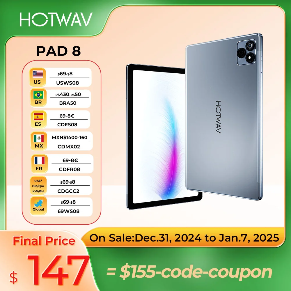 HOTWAV-Pad 8 Tablet PC, Android 13, 10.4 