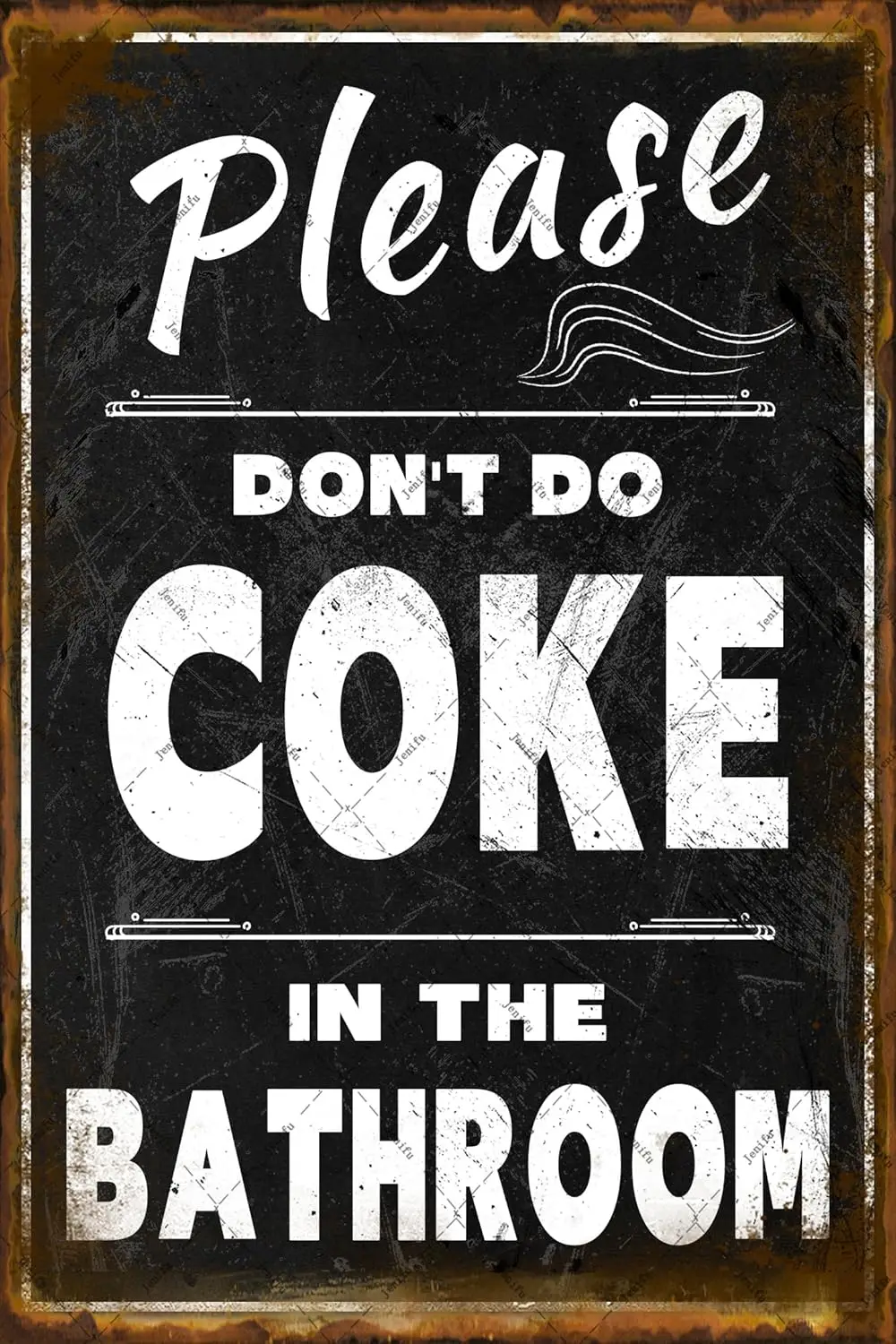 Plese Don't Do Coke n The Bthroom Wll Decor Metl Sgn Funny Bthroom Restroom Rules Poster For Tolet Bthroom Restroom Wll Plqu