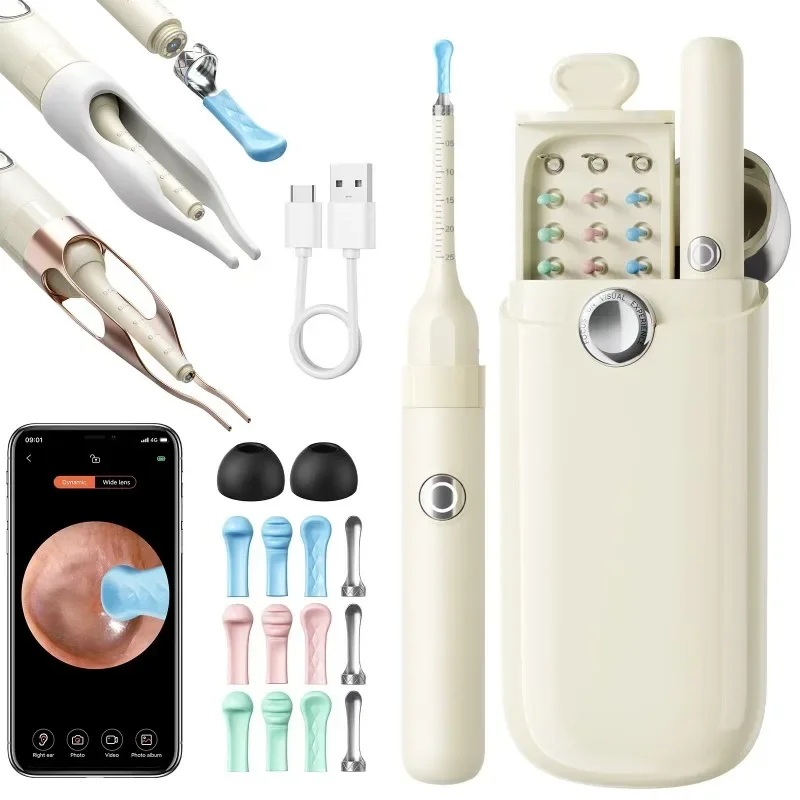 

Upgraded Smart Visual Ear Wax Cleaner With Camera 800W HD Endoscope Multi-Functional Visual Ear Cleaning Tool Includes Storage