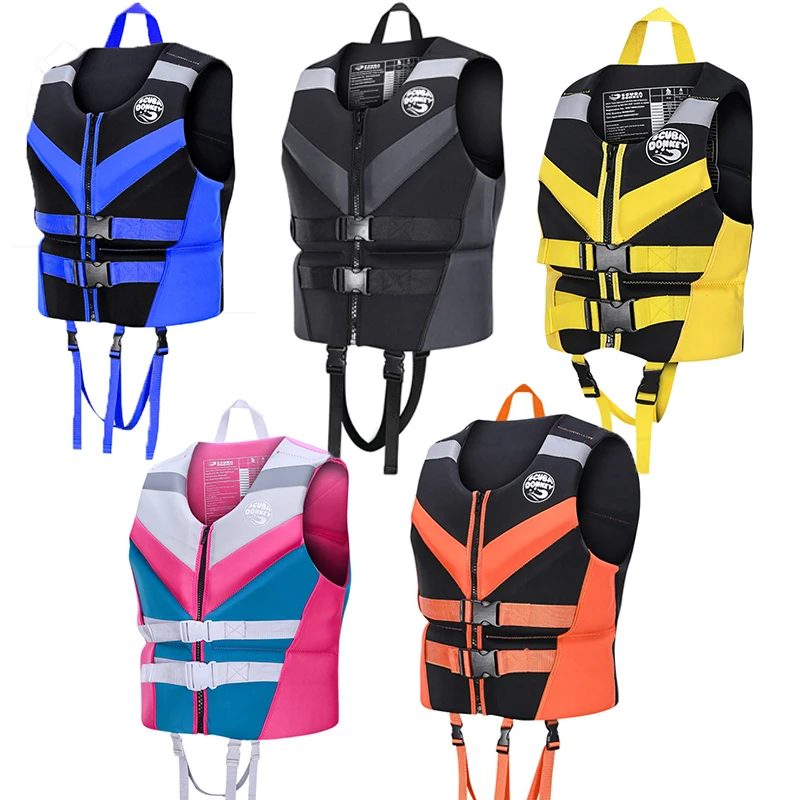 เสื้อชูชีพผู้ใหญ่ว่ายน้ำเสื้อกั๊ก Buoyancy Aid ว่ายน้ำแจ็คเก็ตดำน้ำสำหรับตกปลาแล่นเรือใบ Surfing พายเรือคายัค