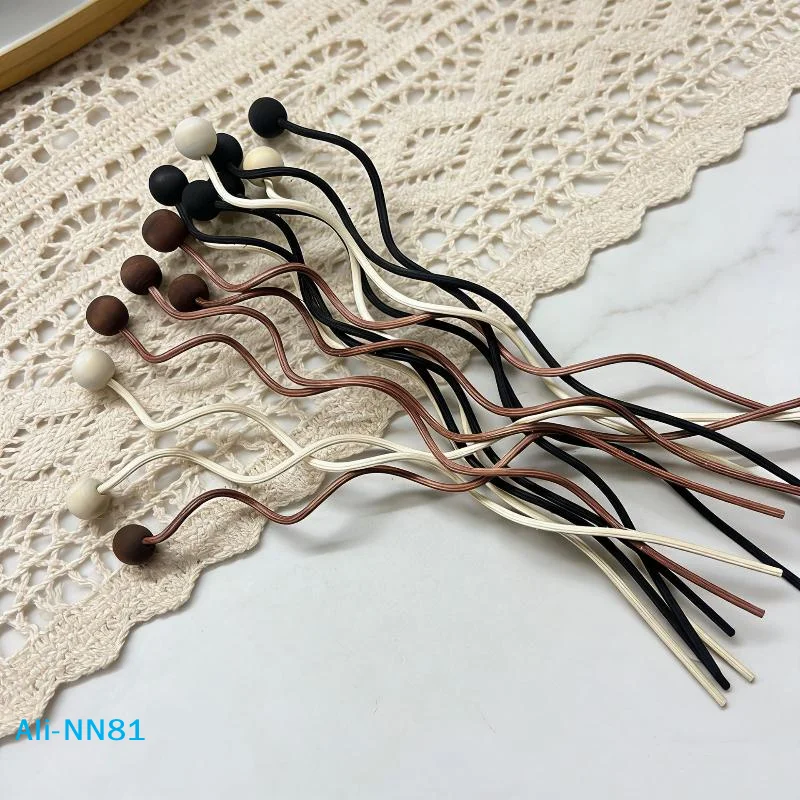 【N】Wooden Bead Wave Shaped Rattan Reed Diffuser Sticks Replacement Refill For Home Fragrance Aromatherapy Office Home Decor