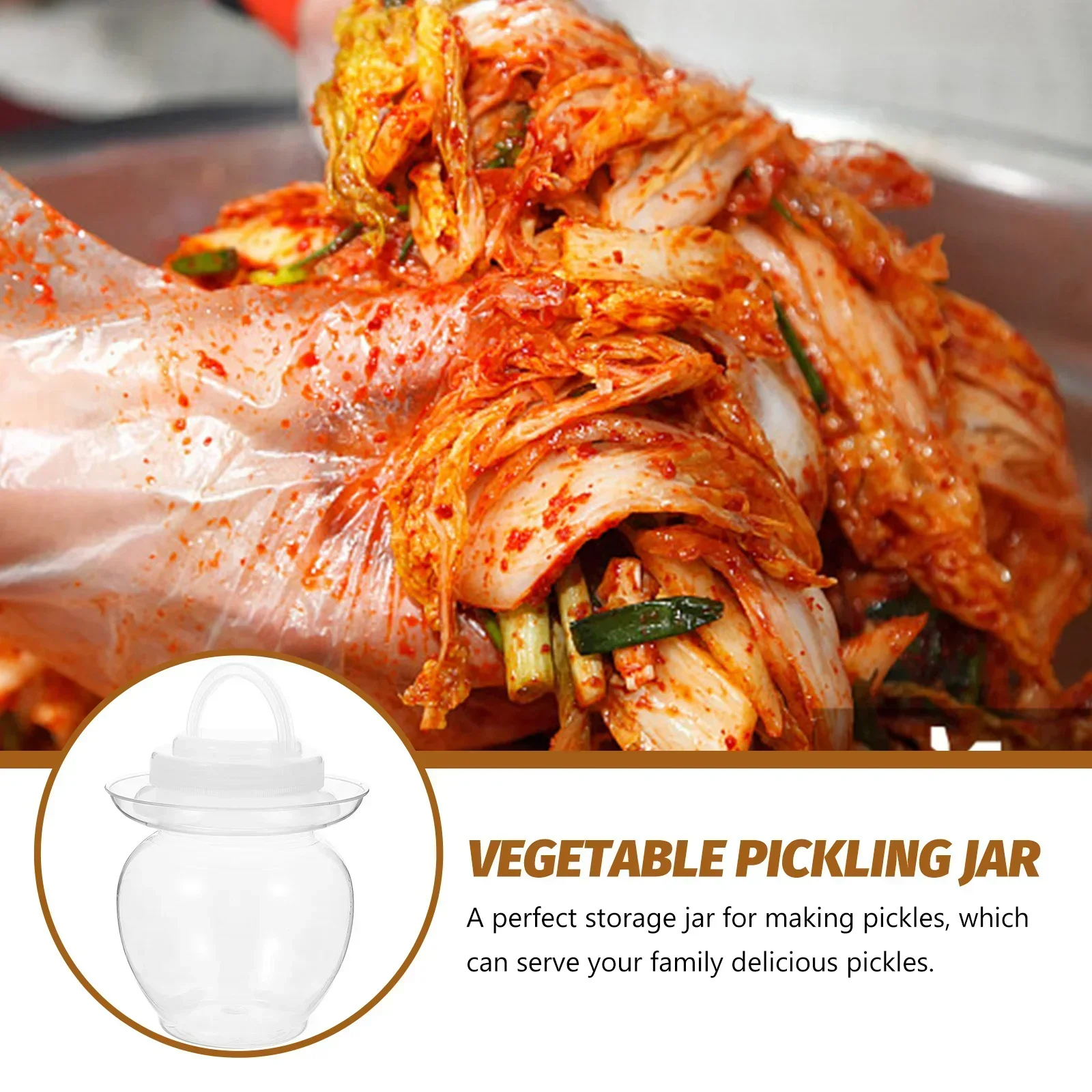 Pickle Jar Sauerkraut Jars Tank Para Kimchi Fermenting Storage Aguas Vitroleros Fermentation Pot Crock Pickling Container