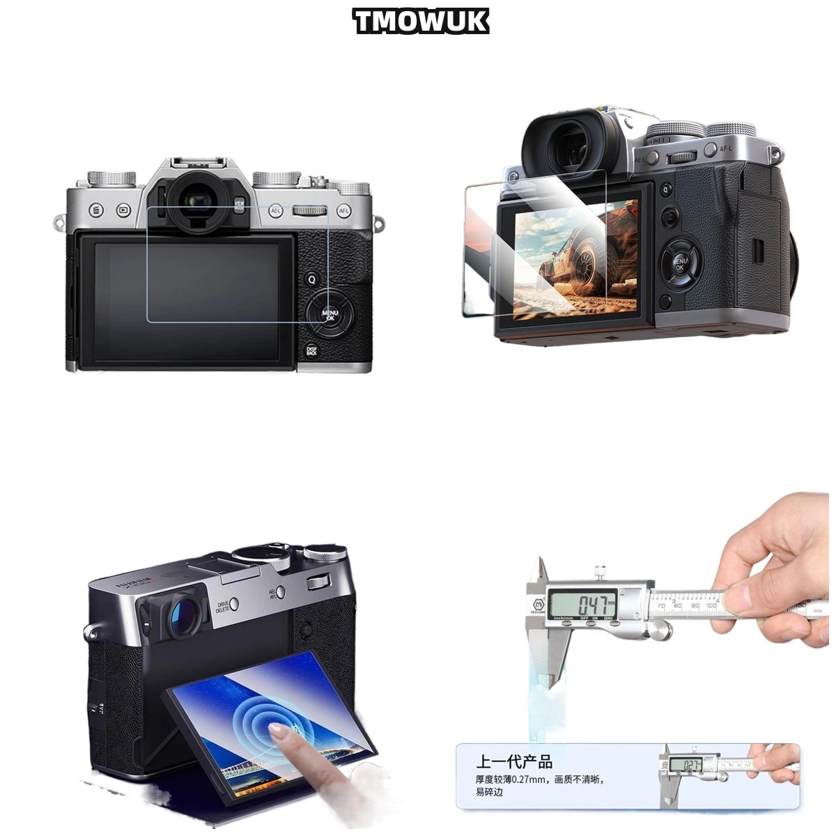 

For Fujifilm X70 XT-3 Tempered Glass Screen Protector LCD Film 9H Hardness HD Clear Anti-Scratch Protection