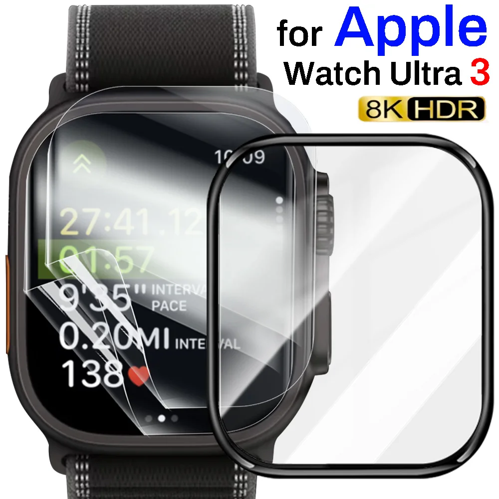 

1/3/5pcs Hydrogel Film Screen Protector for Apple Watch Ultra 3 Anti-scratch HD PMMA Protective Soft Film for Apple Watch Ultra3