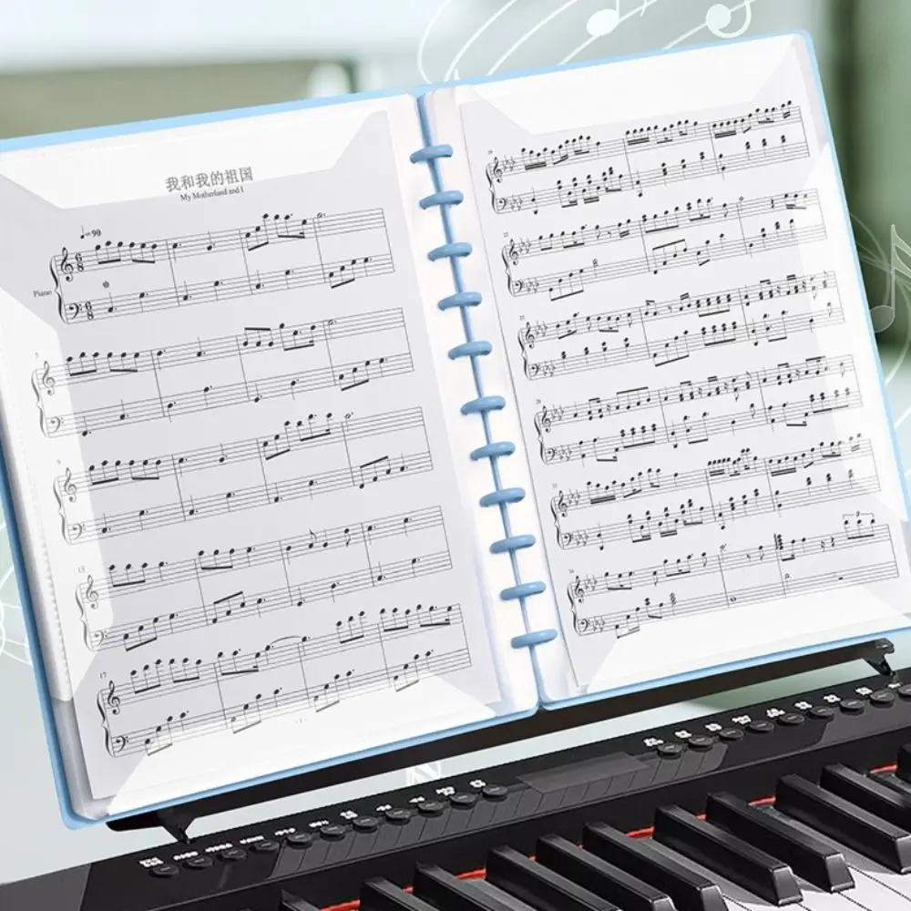 New Plastic Music Score Folder Transparent A4 Piano Sheets Folder Flexible Portable Document Storage Organizer