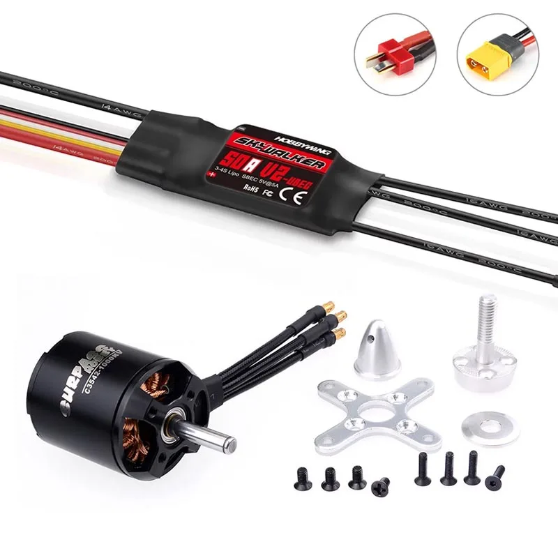 Overtreffen Hobby C3542 Borstelloze Motor Skywalker V2 50A ESC Combo 1000/1250/1450KV voor RC FPV Drone Vaste vleugel Vliegtuig Zweefvliegtuig Speelgoed