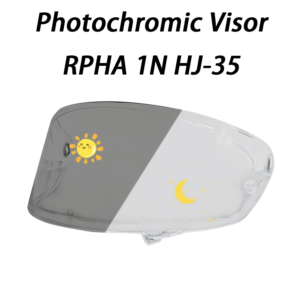 Photochromic Visor Shield Fit for HJC RPHA 1N HJ-35 RPHA-1N Helmet Face Shield Uv Protected Helmet Accessories