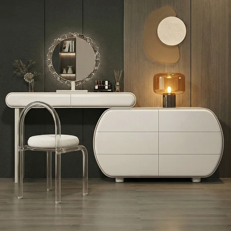 Simple Cheap Chair Vanity Desk Mirror Portable Drawers White Vanity Desk Tall Lounges Modern Komoda Sypialnia Furniture For Home