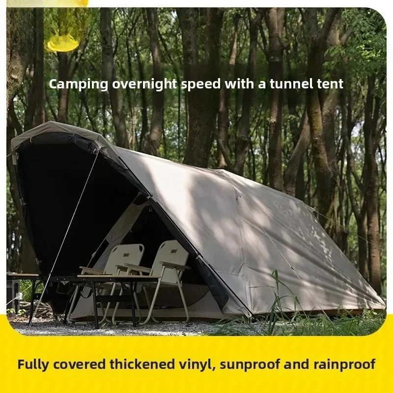 Outdoor Overnight Rainproof Sunscreen Thick Folding One Bedroom Two Living Rooms for Family Camping