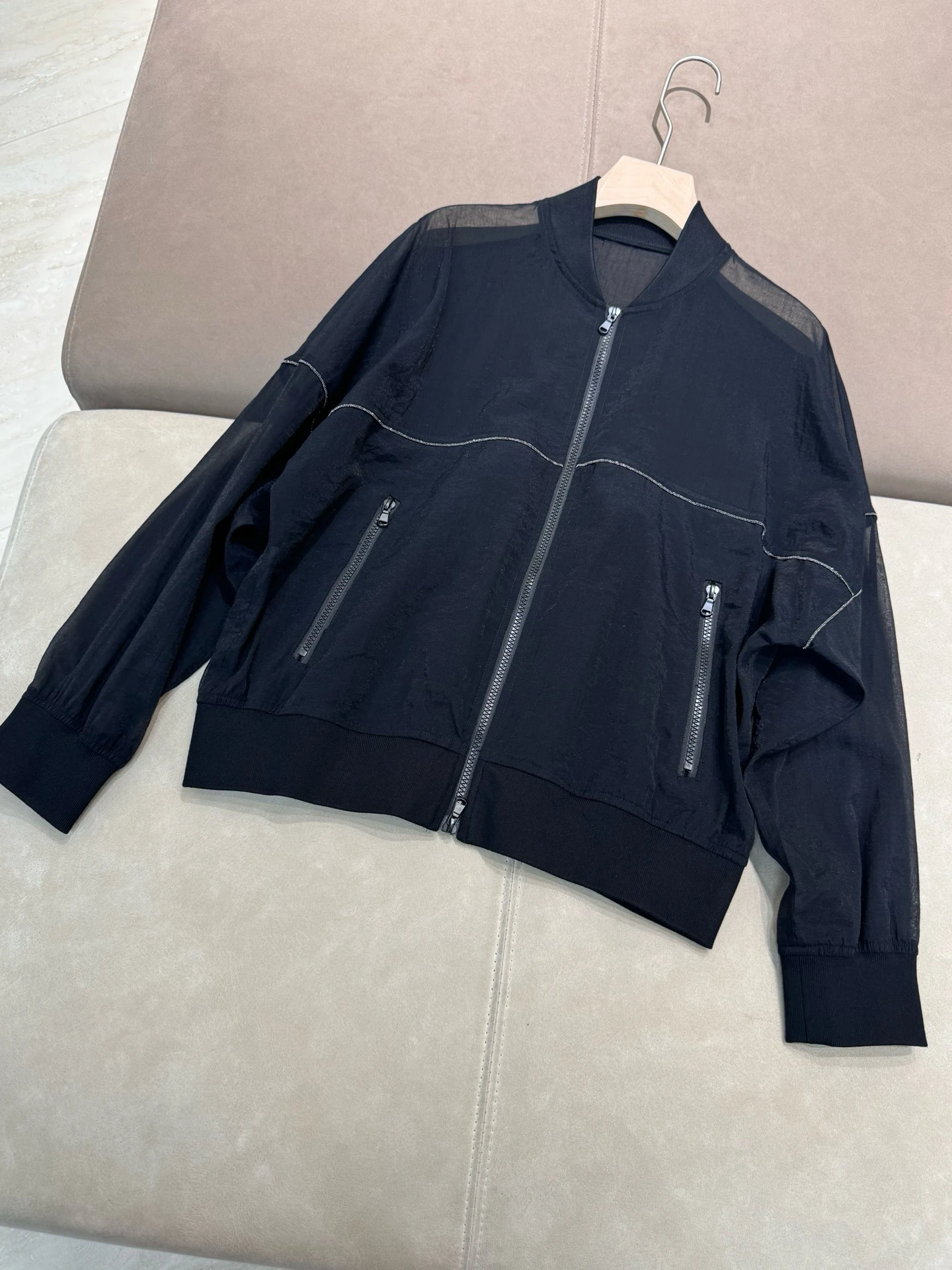 Zipped imported cotton ultra-thin casual versatile jacket