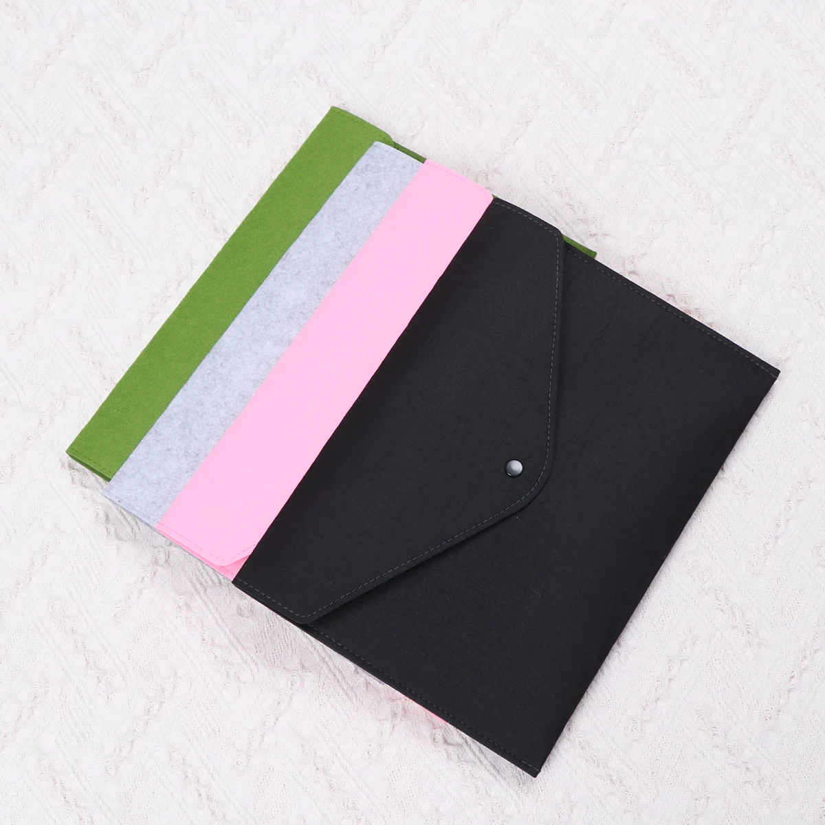 

4 PCS File Holder Portable Felt Briefcase Bag Document Folder Binder Folders Simple