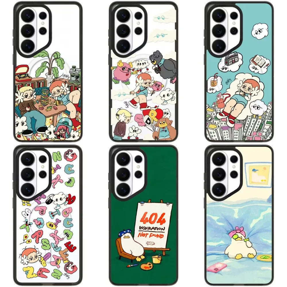 6081891 Acrylic Magnetic Case: Compatible with Samsung Galaxy S23 U S24U S25 S26 Ultra S25+ S26 Plus Shell