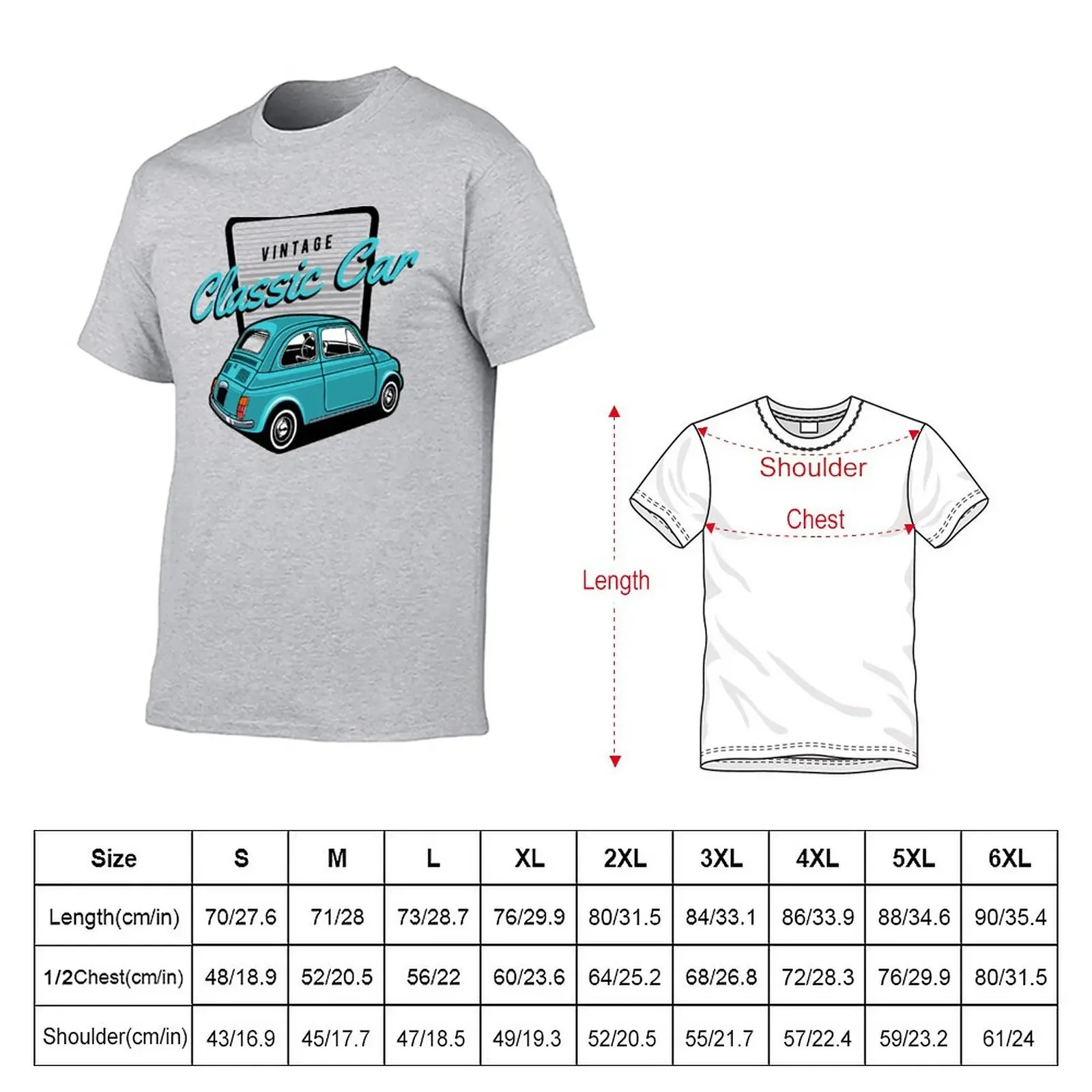 1975 Fiat 500 t-shirt śliczne topy chłopców biali dostosowywana grafika męska koszulka